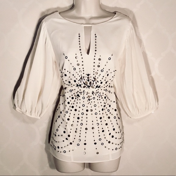 INC International Concepts Tops - INC STARBURST SILK TOP